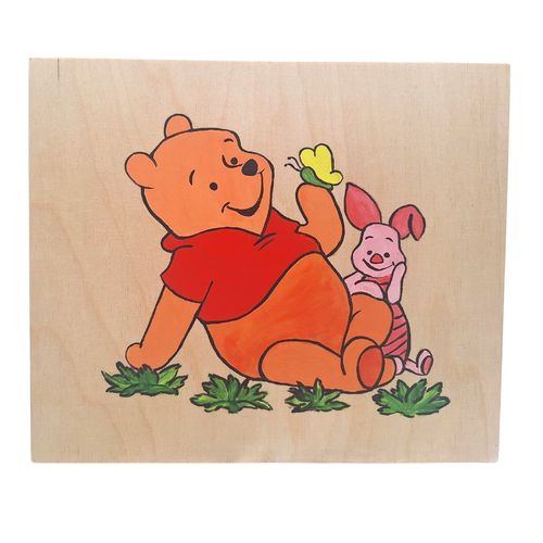 Drewniane Krzesełko Dla Dziecka z Kubusiem Puchatkiem Ręcznie Malowane na Arena.pl