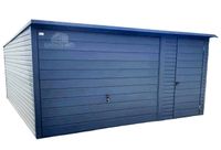 GARAŻ BLASZANY 4,5M X 6M POZIOM - SPAD TYŁ BRAMA ANTRACYT GRAFIT GB214