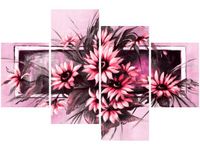 140CM 70 OBRAZ SŁONECZNIKI RÓŻU ŚCIENNY