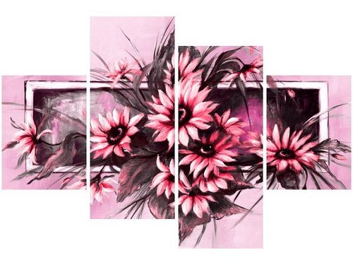 140CM 70 OBRAZ SŁONECZNIKI RÓŻU ŚCIENNY na Arena.pl