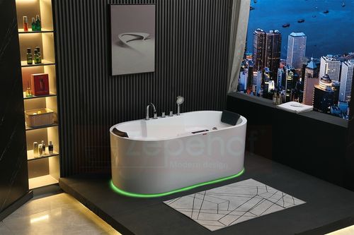 Wirujące dysze Wanna z hydromasażem BZX-675 prostokątna 170cmx850cmx60cm z na Arena.pl