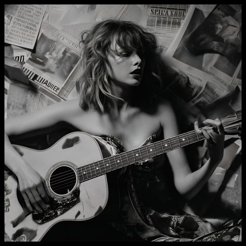Plakat 80x80cm Młoda Gitarzystka na Arena.pl
