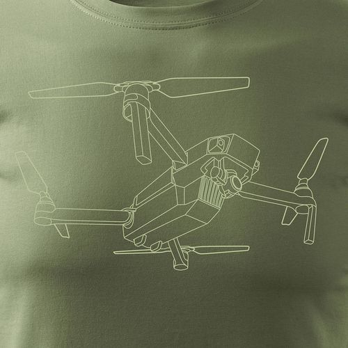 Koszulka z dronem DJI dron drone quadrocopter męska khaki REGULAR XL na Arena.pl