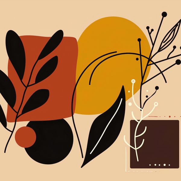 Plakat 80x80cm Ciepłe Kontury zdjęcie 1