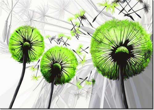 60CM 50CM OBRAZ ŚCIENNY DMUCHAWCE KOLORZE LIMONKI DRUK PŁÓTNO na Arena.pl