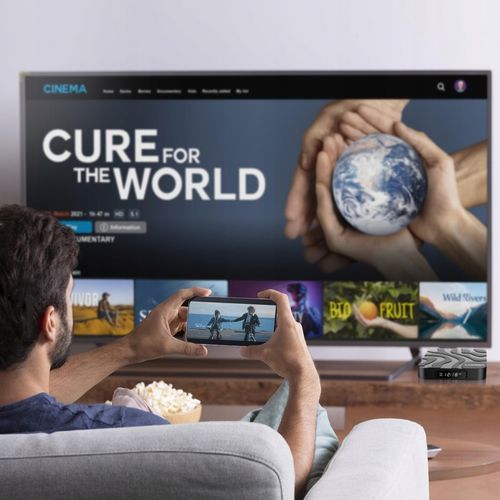 SMART TV BOX ANDROID 9 64BIT 6K WIFI 802.11N HDR + PILOT DEKODER LAN na Arena.pl