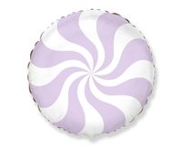 Balon foliowy lizak fioletowy lawendowy, 45 cm