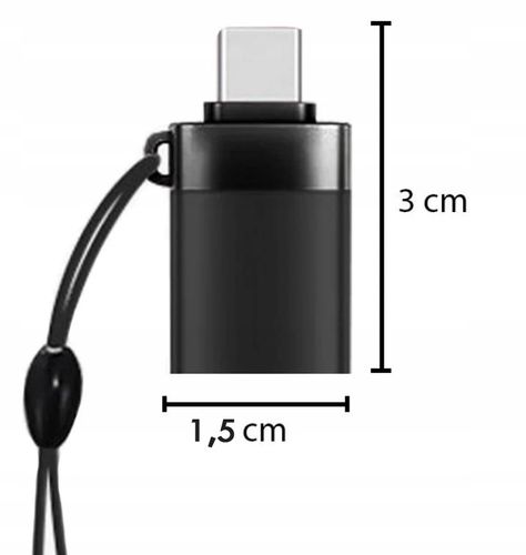 PRAKTYCZNY ADAPTER PRZEJŚCIÓWKA PRZEJŚCIE USB TYPE-C DO USB 3.0 OTG + SMYCZ na Arena.pl