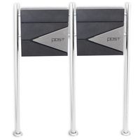 GRAFITOWA SKRZYNKA NA LISTY Z GAZETNIKIEM NA STOJAKU ZE STALI