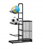 STOJAK NA PIŁKI NA 3 szt Z KOSZEM - piłka nożna, piłka do siatki,