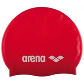 ARENA CZEPEK SILIKONOWY CLASSIC SILICONE RED WHITE BASEN TRENING