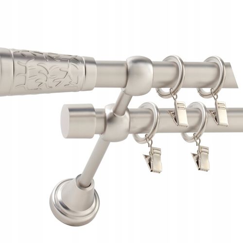 KARNISZ PODWÓJNY FI 19+19 200 cm CICHE KÓŁKA WZORY na Arena.pl