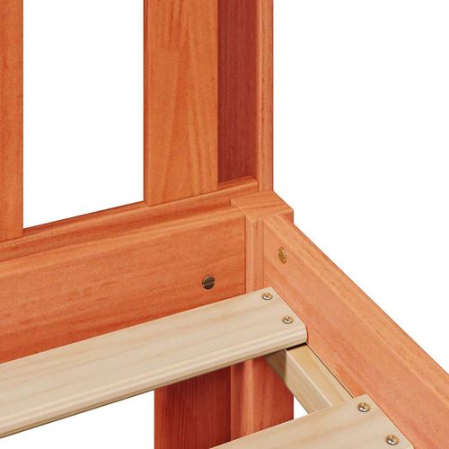 Łóżko z regałem, bez materaca, woskowy brąz, 75x190 cm, sosnowe na Arena.pl