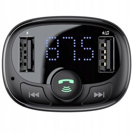 Baseus Transmiter FM Bluetooth, USB-A, ładowarka zdjęcie 3