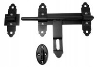 ZASUWKA ZASUWA BRAMOWA RYGLOWA 250MM CZARNA zamknięcie drzwi RYGIEL do