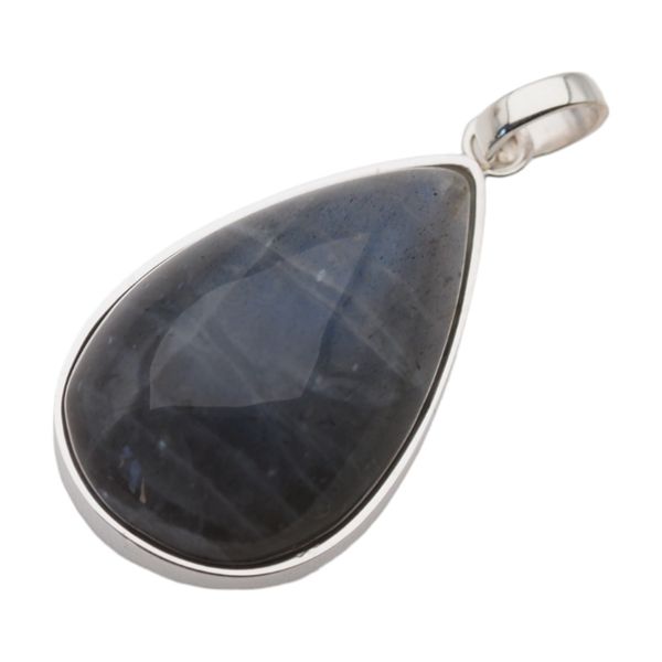 Zawieszka srebrna z labradorytem - łza zdjęcie 4
