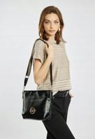 MONNARI TOREBKA DAMSKA Listonoszka CZARNA AZTECKI PASEK