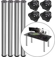 Noga meblowa A6 do stołu fi 60mm chrom połysk, 1100 mm, 4 sztuki