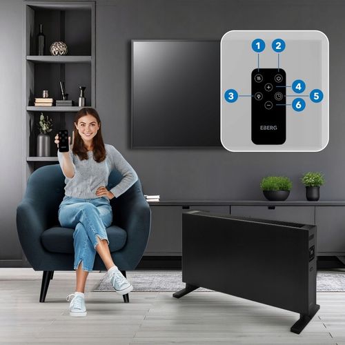 Grzejnik elektryczny konwektorowy EBERG DEXO 2000W WiFi termostat LED pilot na Arena.pl