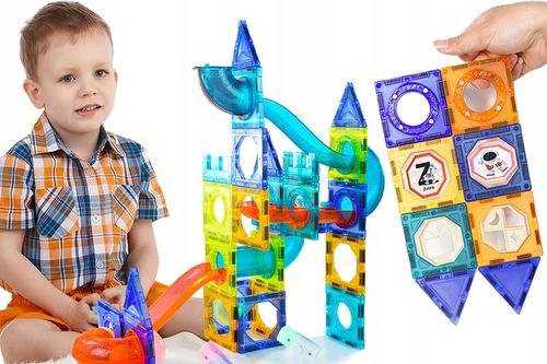EDUKACYJNA ZABAWKA DLA DZIECKA 4 5 6 7 8 LATKA ZAMEK KLOCKI MAGNETYCZNE na Arena.pl