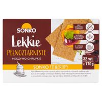 Sonko Pieczywo chrupkie Lekkie pełnoziarniste 170 g (32 sztuki)