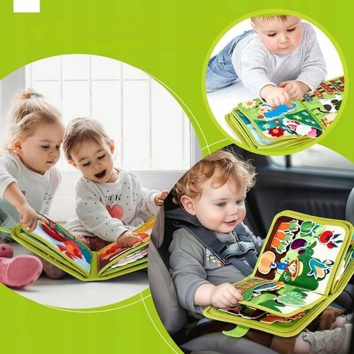 Książeczka Manipulacyjna Sensoryczna Montessori Tablica Zabawka Edukacyjna na Arena.pl