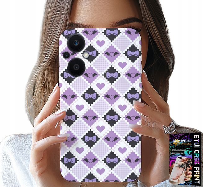 ETUI DO OPPO RENO7 LITE 5G - MODNE SERCA KOKARDKI KOKARDA + SZKŁO zdjęcie 1