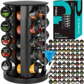 STOJAK NA PRZYPRAWY ORGANIZER 20 SZKLANE SŁOICZKI POJEMNIKI + NAKLEJKI 144