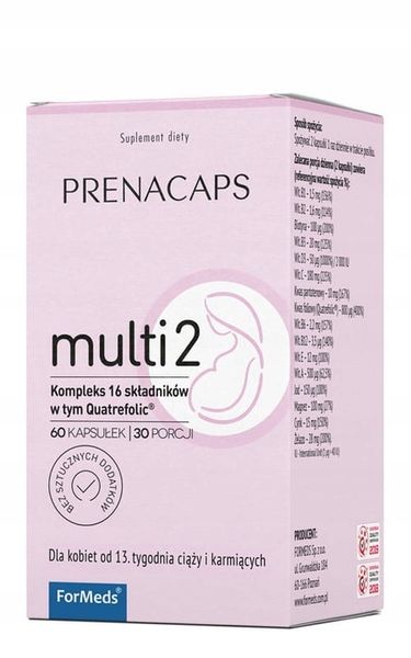 Formeds PRENACAPS MULTI 2 - od 13. tygodnia ciąży zdjęcie 3