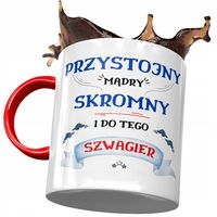 Kubek Czerwony Dla Szwagra Na Urodziny Na Prezent Z Nadrukiem Ze Zdjęciem
