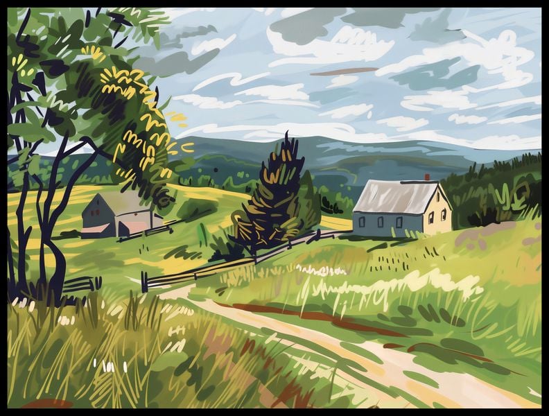 Plakat 80x60cm Bujna Wieś zdjęcie 2