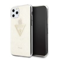 guess guhcn58sgtlgo iphone 11 prozłoty/gold hard case glitter triangle