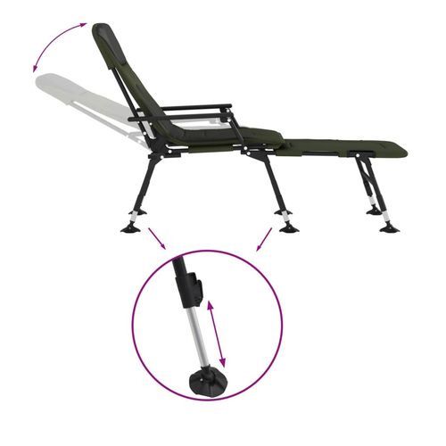 Krzesło wędkarskie z funkcją spania, regulowane nogi do błota na Arena.pl