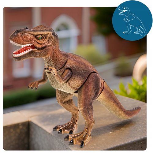 Wielki Dinozaur T-Rex Zdalnie sterowany chodzi ryczy świeci zieje dymem LED na Arena.pl