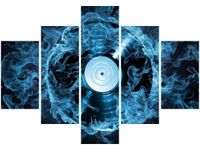 70 100CM OBRAZ 5 ELEM PŁYTA WINYLOWA BŁĘKICIE DRUK PŁÓTNO