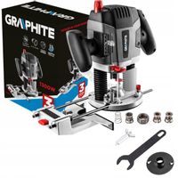 GRAPHITE FREZARKA GÓRNOWRZECIONOWA DO DREWNA 1300W UCHWYT 6, 8, 12mm 59G717