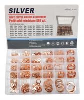 Podkładki miedziane zestaw 580 szt uszczelki miedziane Silver