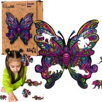puzzle drewniane układanka motyl kolorowy wzory  pua3-01235 puza3-01235