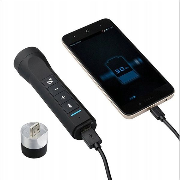 AKUMULATOROWY GŁOŚNIK ROWEROWY Z LATARKĄ POWERBANKIEM MP3 USB UCHWYT ROWER zdjęcie 4