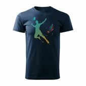 Koszulka Badminton z badmintonem do badmintona męska granatowa REGULAR M