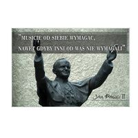 Jan Paweł II wymagać - magnes szklany