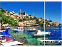 70X50CM WAKACJE WYSPIE SIMI DWÓJ OBRAZ NIESYMETRYCZNY