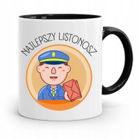 Kubek Czarny Dla Listonosza Najlepszy Listonosz Z Nadrukiem Ze Zdjęciem
