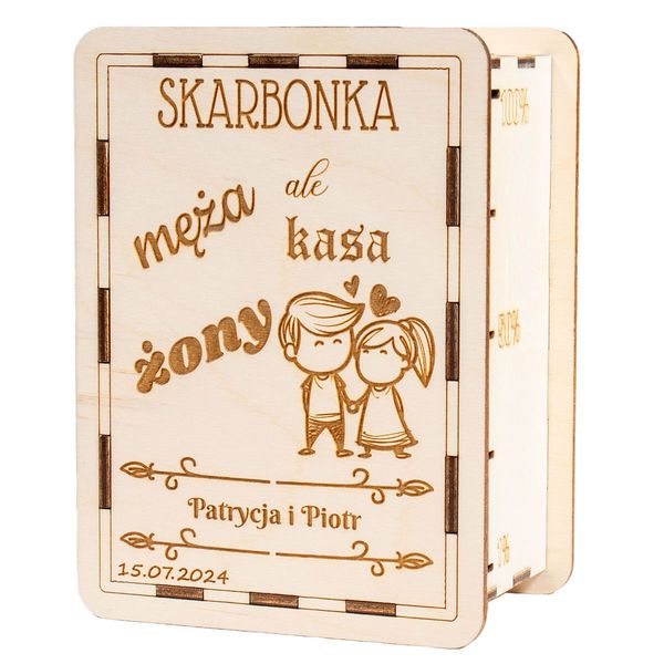Skarbonka małżeńska z grawerem zdjęcie 9