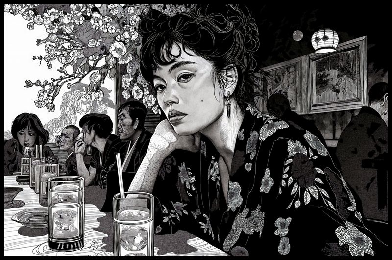 Plakat 91,5x60cm Czarne Kimono zdjęcie 2