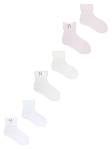 Skarpety dziewczęce bawełniane króliczek 3PAK 20-22 YOCLUB na Arena.pl
