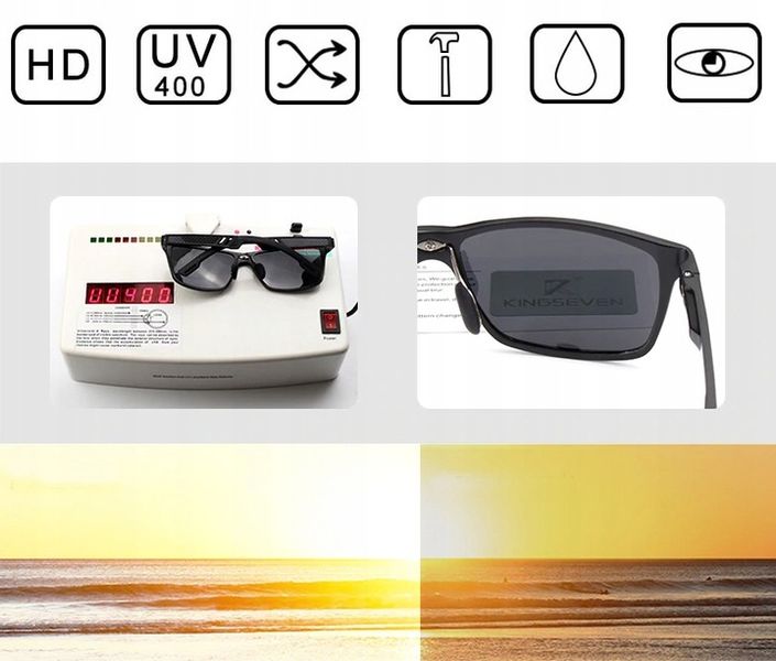 Okulary przeciwsłoneczne KINGSEVEN AVIATOR PILOTKI zdjęcie 3