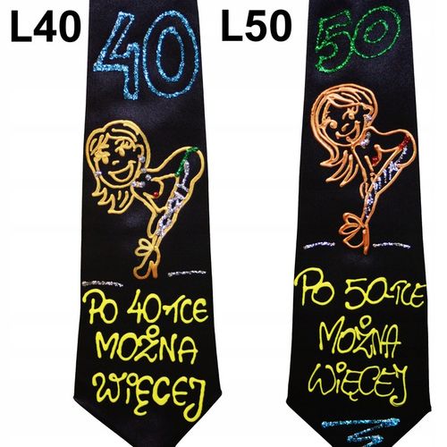 PREZENT NA URODZINY KRAWAT 18 30 40 50 60 70 na Arena.pl