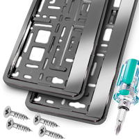 Ramki Pod Tablice Rejestracyjne Ramka Tablic Grafit Komplet Śrubki Wkrętak