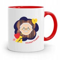 Kubek Czerwony Na Dzień Dziadka Kochany Dziadek Z Nadrukiem Ze Zdjęciem